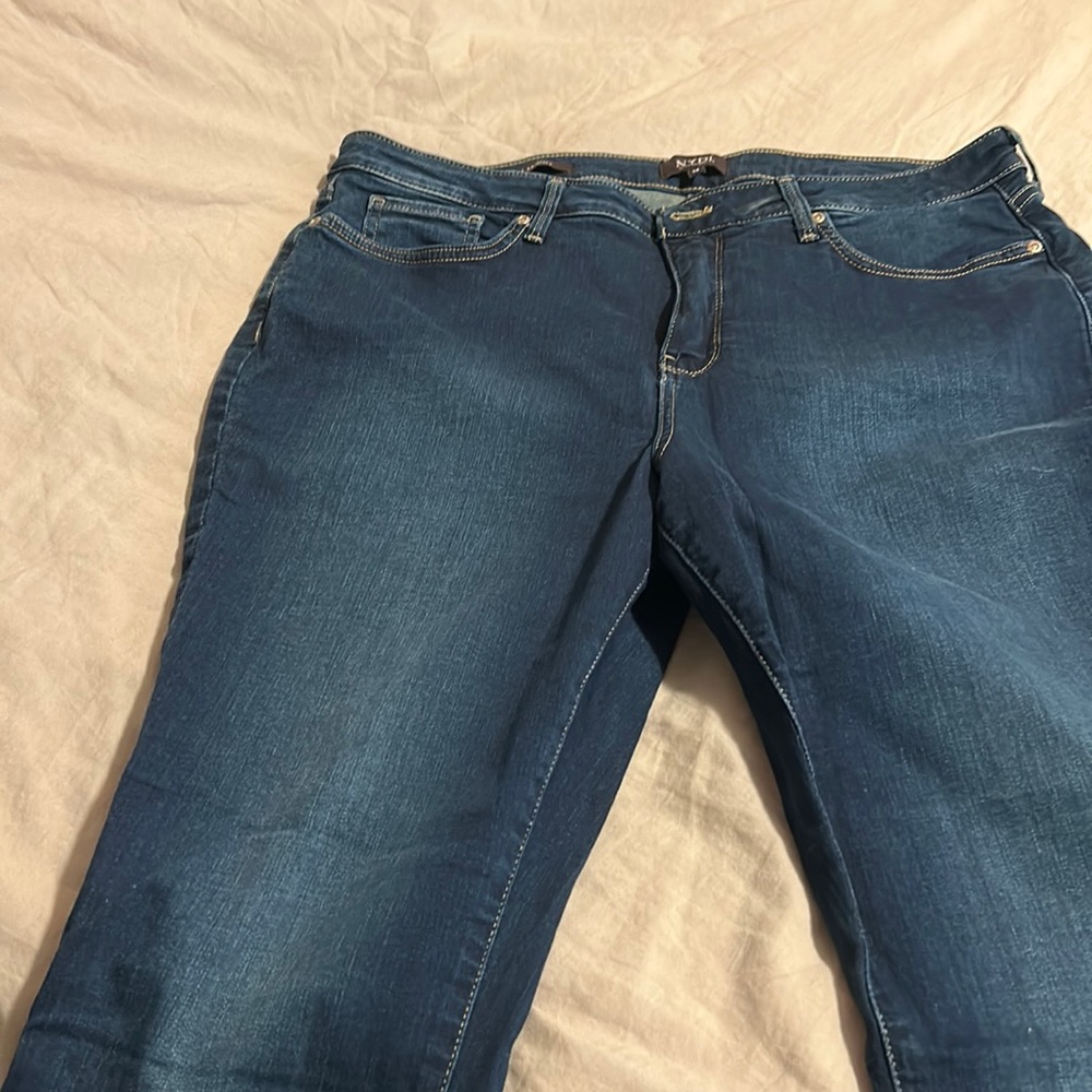 NYDJ Ami Skinny Jeans, deep blue wash, size 14